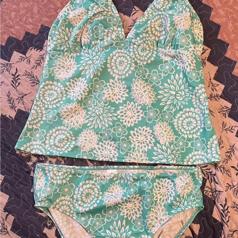 Floral Halter Tankini Swimsuit
